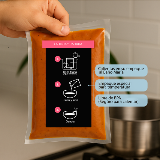 Comida casera congelada y empacada al vacío lista para calentar — Daily Cocina
