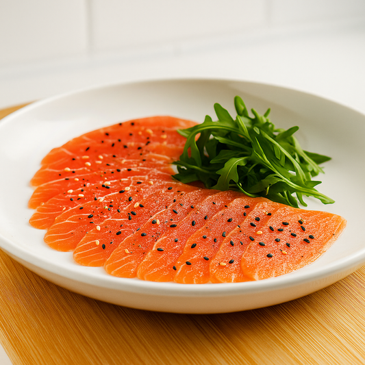 Carpaccio de salmón listo para servir — Daily Cocina