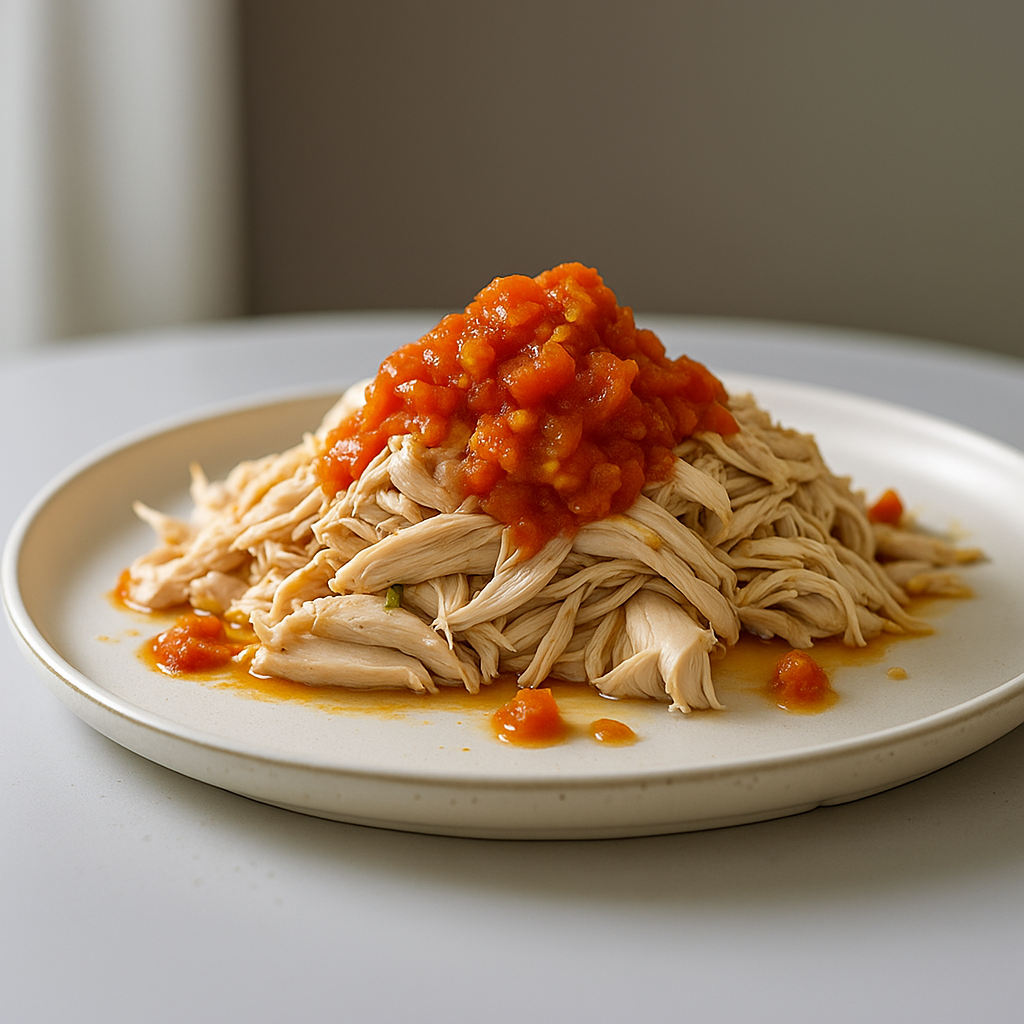 Pollo Desmechado en salsa criolla