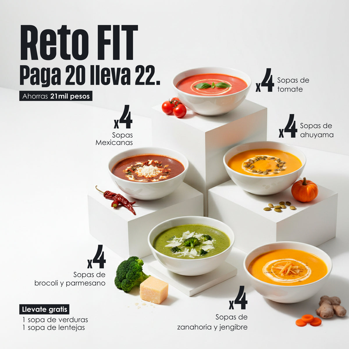 Combo RETO FIT | Paga 20 Lleva 22